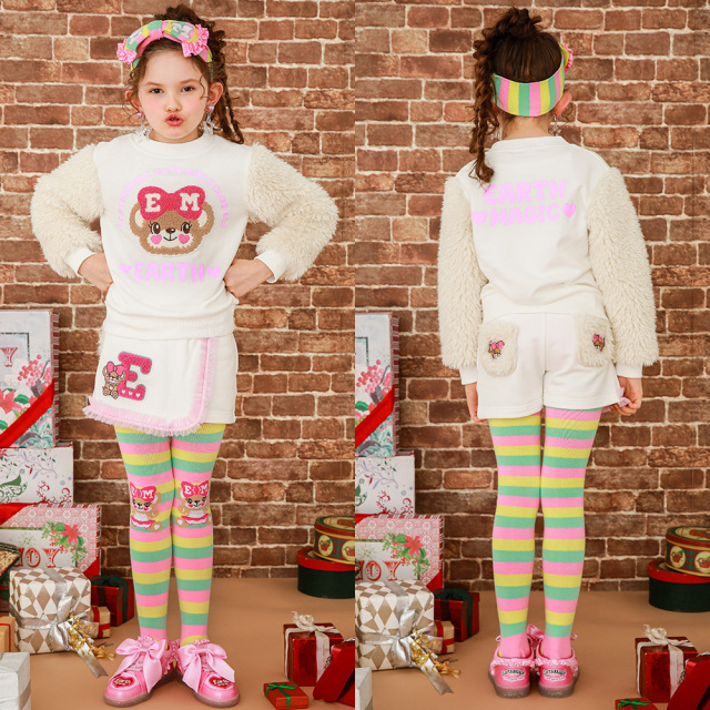 アースマジック EARTHMAGIC ボアポケット付き裏毛ラップキュロット  