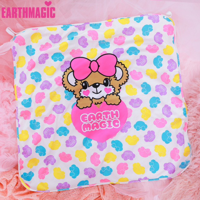 アースマジック EARTHMAGIC シルエットマフィー総柄おくるみ シロ  