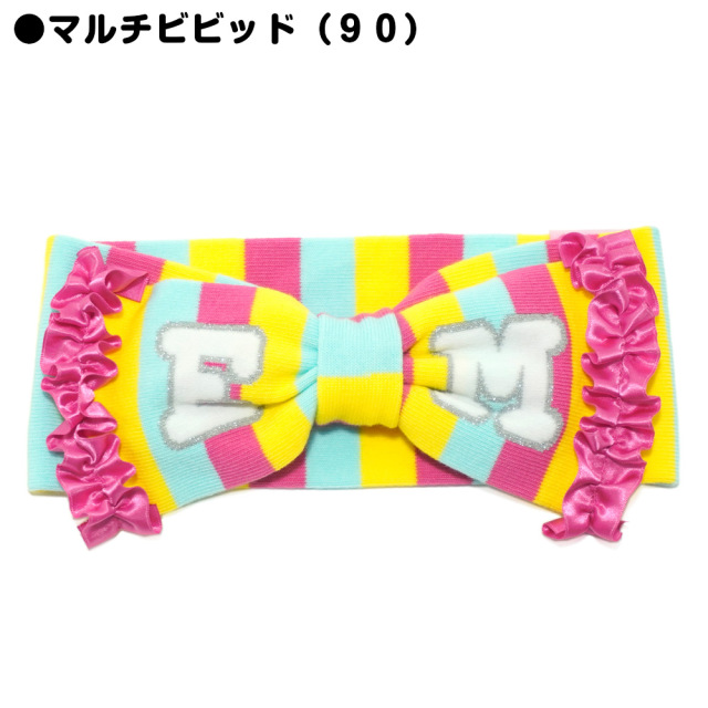 アースマジック EARTHMAGIC マルチボーダーリボンヘアバンド マルチビビッド マルチパステル 2021秋冬