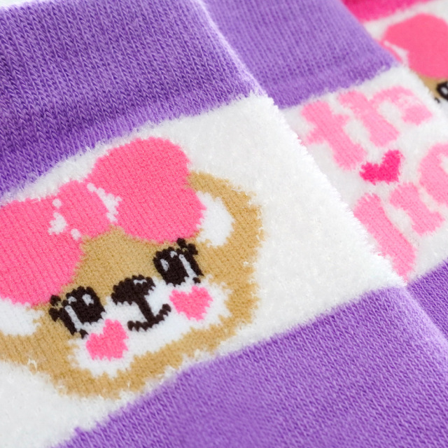 アースマジック EARTHMAGIC ふわふわボーダーオーバーニーソックス  