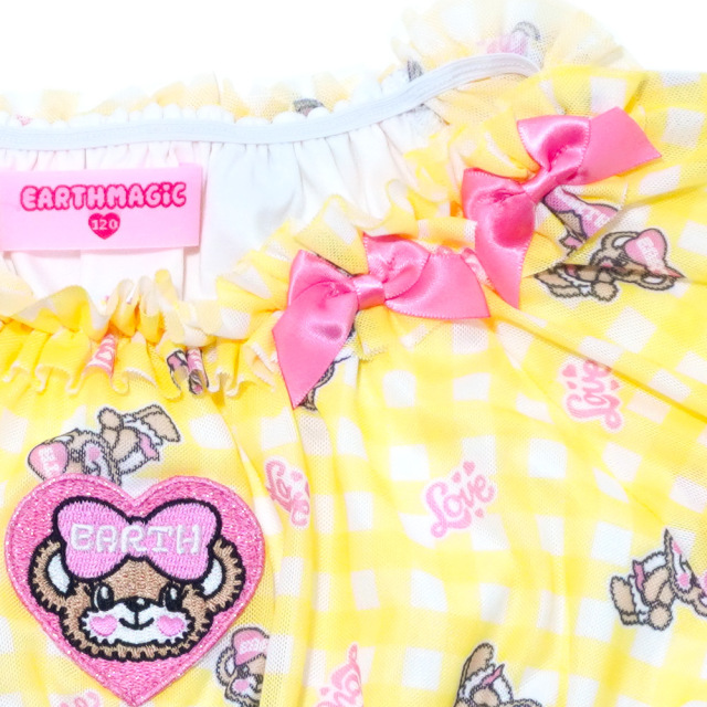 アースマジック EARTHMAGIC ギンガムチェックマフィー柄チュールプル  