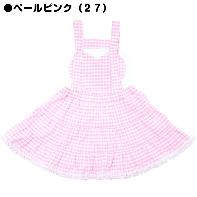 アースマジック EARTHMAGIC ギンガムチェックジャンパースカート アカ  