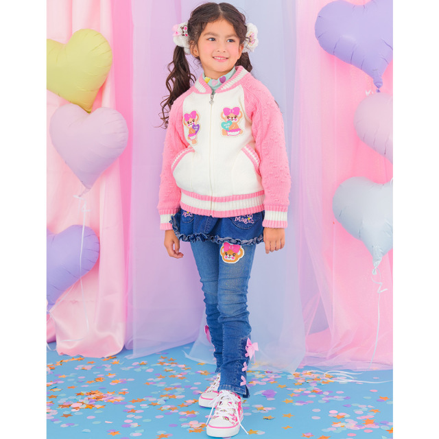 アースマジック EARTHMAGIC スカート付ストレッチデニムスキニーパンツ