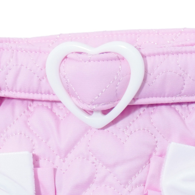 アースマジック EARTHMAGIC ハートキルティング台形スカート シロ ペールピンク マフィー インナーパンツ付 2022秋冬