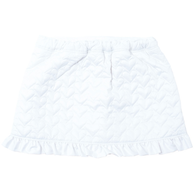 アースマジック EARTHMAGIC ハートキルティング台形スカート シロ ペールピンク マフィー インナーパンツ付 2022秋冬