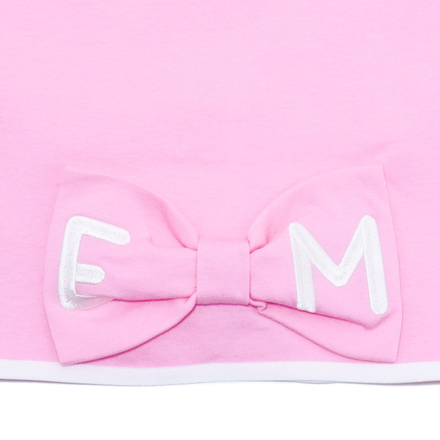 アースマジック EARTHMAGIC ポンチ生地パイピングクマ耳ジャケット クロ ペールピンク フォーマル パール釦 マフィー 2022秋冬