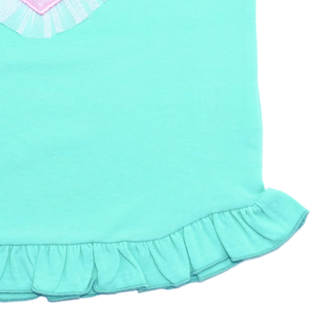 アースマジック EARTHMAGIC ハートアップリケベア天竺半袖Tシャツ シロ ペールピンク エメグリ ベビーサイズ マフィー 2022秋冬