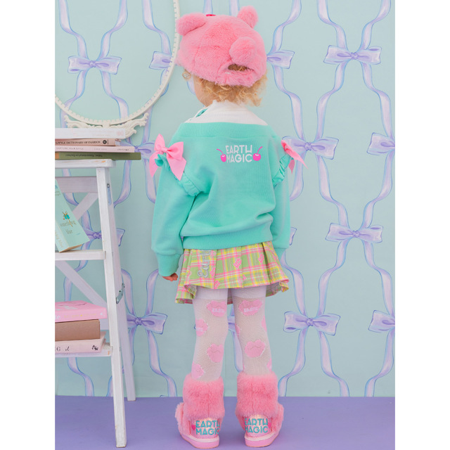 アースマジック EARTHMAGIC テレコTレイヤード風裏毛トレーナー シロ