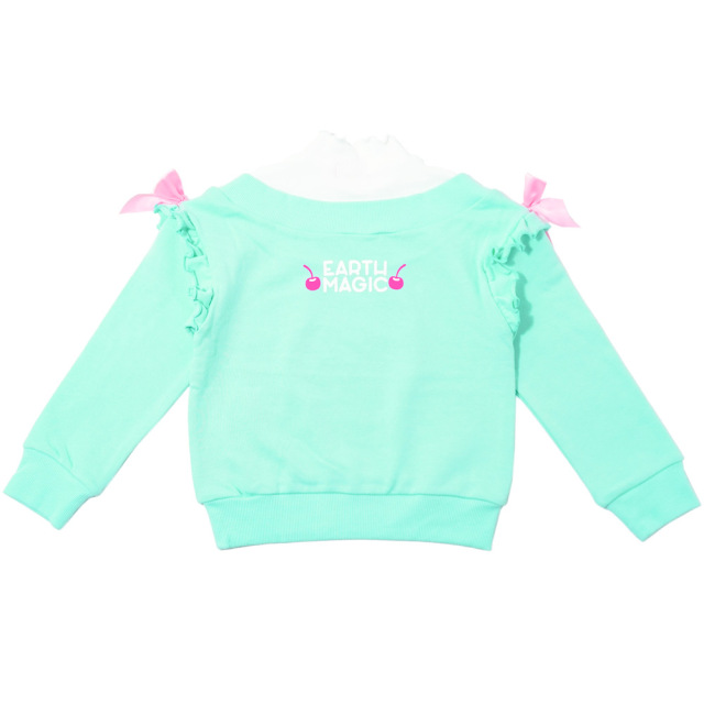 アースマジック EARTHMAGIC テレコTレイヤード風裏毛トレーナー シロ