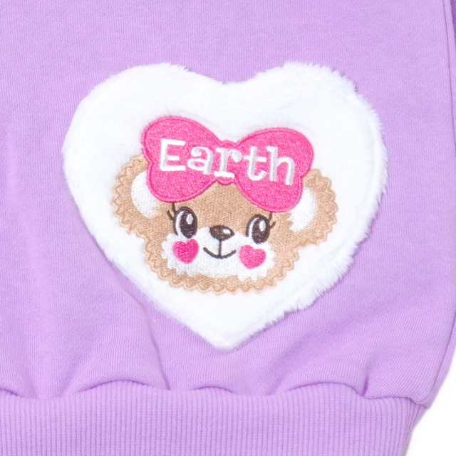 アースマジック EARTHMAGIC カラフルハートマフィー総柄ドッキングセーラーワンピース ペールピンク ラベンダー 長袖 2022秋冬