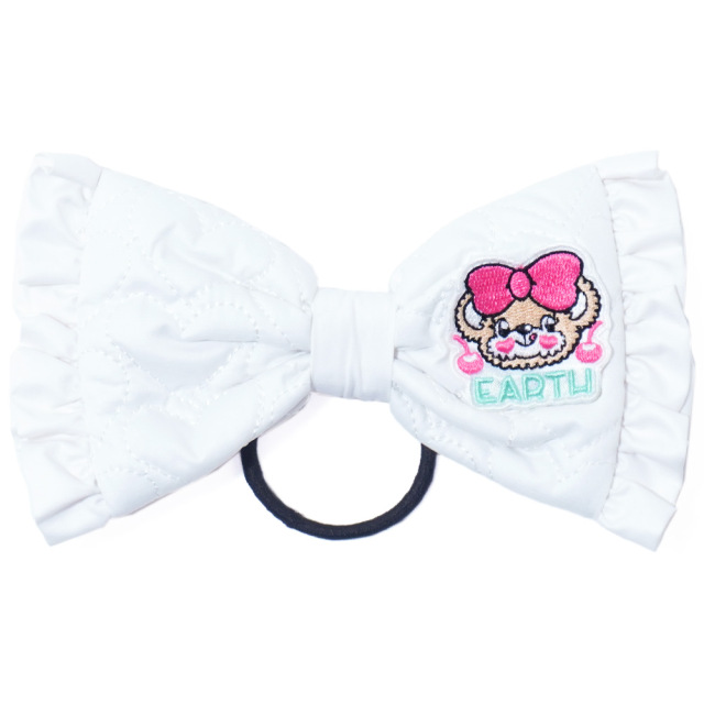 アースマジック EARTHMAGIC ハートキルティングリボンヘアゴム シロ ペールピンク アクセサリー 2022秋冬