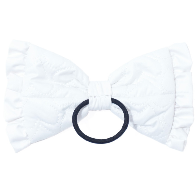 アースマジック EARTHMAGIC ハートキルティングリボンヘアゴム シロ ペールピンク アクセサリー 2022秋冬