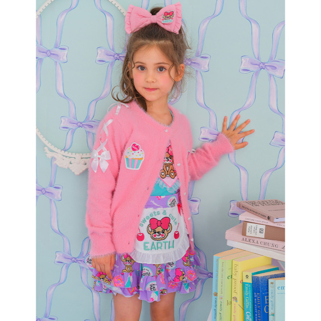 アースマジック EARTHMAGIC ハートキルティングリボンヘアゴム シロ ペールピンク アクセサリー 2022秋冬