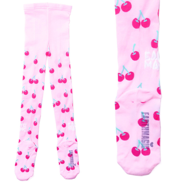 アースマジック EARTHMAGIC チェリー総柄タイツ シロ クロ