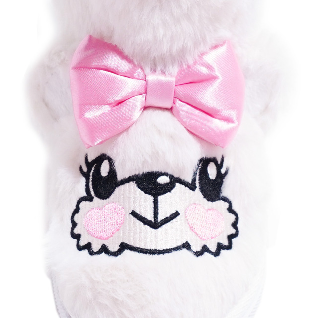 アースマジック EARTHMAGIC マフィーファーブーツ オフシロ ペールピンク 靴 刺繍 ラメ入り 2022秋冬