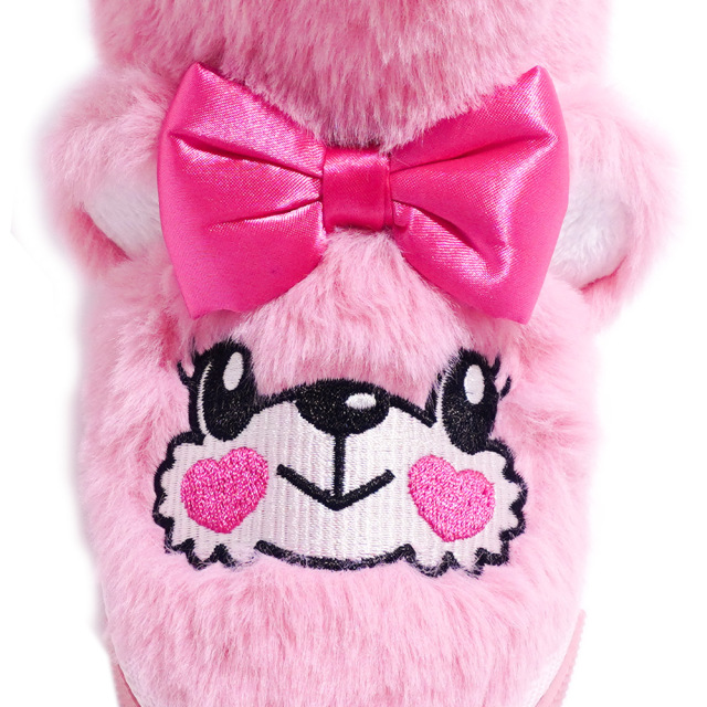 アースマジック EARTHMAGIC マフィーファーブーツ オフシロ ペールピンク 靴 刺繍 ラメ入り 2022秋冬