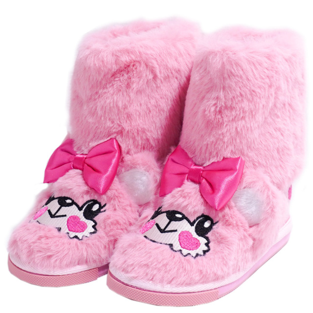 アースマジック EARTHMAGIC マフィーファーブーツ オフシロ ペールピンク 靴 刺繍 ラメ入り 2022秋冬