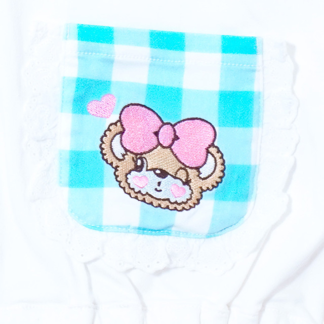 アースマジック EARTHMAGIC ギンガムツイルセーラージップブルゾン シロ ペールピンク マフィー 刺繍 2023春夏