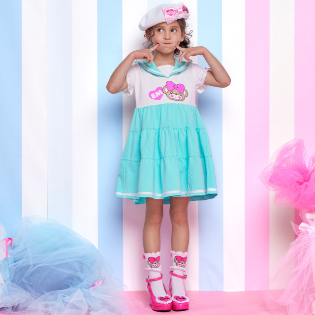 アースマジック EARTHMAGIC セーラーカラーベア天竺ワンピース  