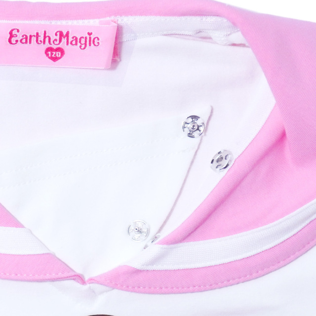 アースマジック EARTHMAGIC セーラーカラーベア天竺ワンピース ペールピンク エメグリ マフィー 半袖 2023春夏