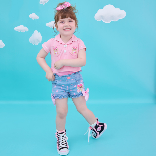 アースマジック EARTHMAGIC カノコショート丈ポロシャツ シロ ペールピンク マフィー 半袖 刺繍 2023春夏