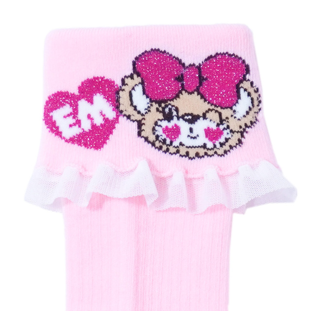 アースマジック EARTHMAGIC リブ編みハイソックス シロ