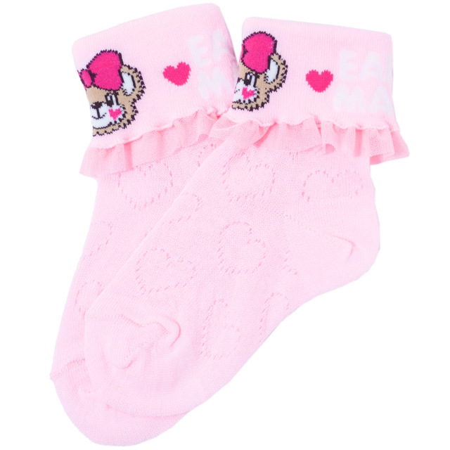 アースマジック EARTHMAGIC 針抜きハート柄折り返しショートソックス マフィー 靴下 日本製 2023春夏