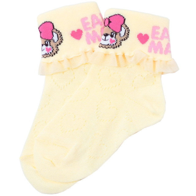 アースマジック EARTHMAGIC 針抜きハート柄折り返しショートソックス マフィー 靴下 日本製 2023春夏