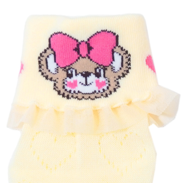 アースマジック EARTHMAGIC 針抜きハート柄折り返しショートソックス マフィー 靴下 日本製 2023春夏