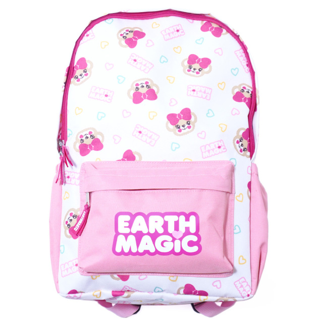 アースマジック EARTHMAGIC マフィーキッズリュック シロ総柄 クロ デイパック ナップサック 2023春夏