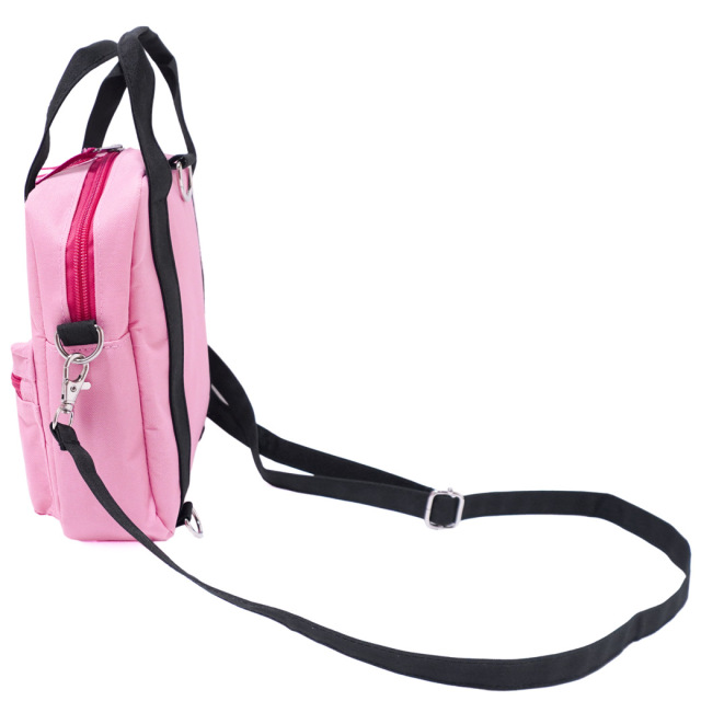 アースマジック EARTHMAGIC マフィープリント3wayミニリュック ペールピンク ネイビー ショルダーバッグ ハンドバッグ 2023春夏