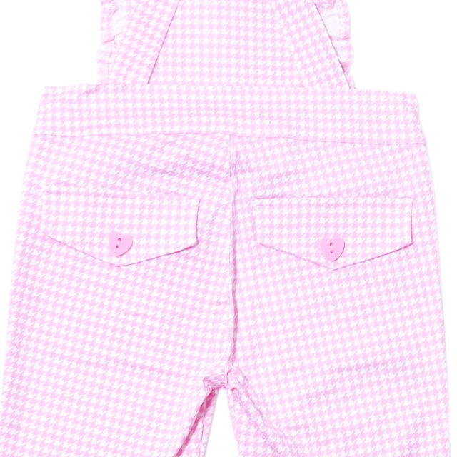 アースマジック EARTHMAGIC 千鳥格子柄2wayサロペット クロ ペールピンク マフィー オールインワン ロングパンツ 2023秋冬