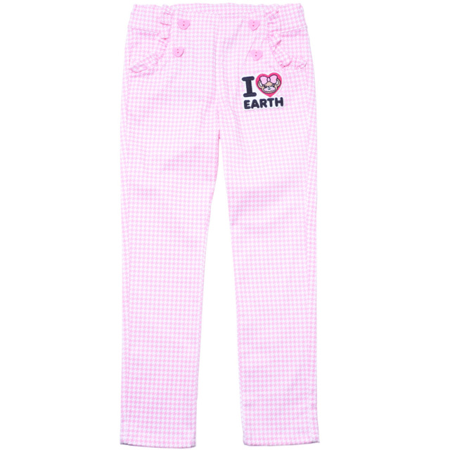 アースマジック EARTHMAGIC 千鳥格子柄2wayサロペット クロ ペールピンク マフィー オールインワン ロングパンツ 2023秋冬