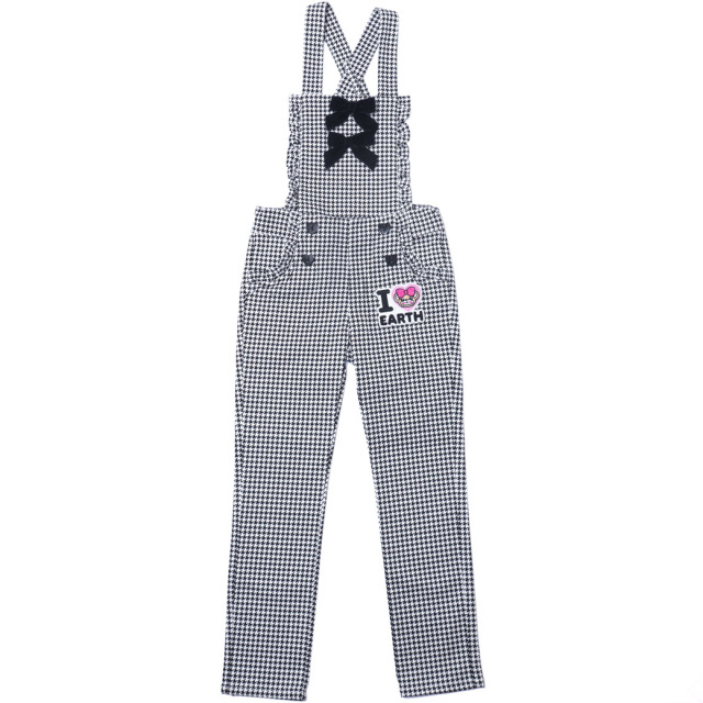 アースマジック EARTHMAGIC 千鳥格子柄2wayサロペット クロ ペールピンク マフィー オールインワン ロングパンツ 2023秋冬