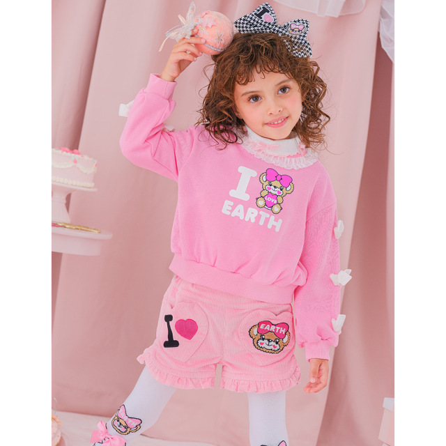 アースマジック EARTHMAGIC ハートポケットコーデュロイショートパンツ  