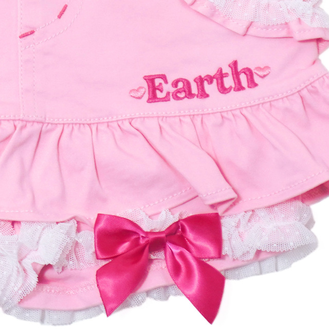 アースマジック EARTHMAGIC カラーデニムスカートonパンツ  