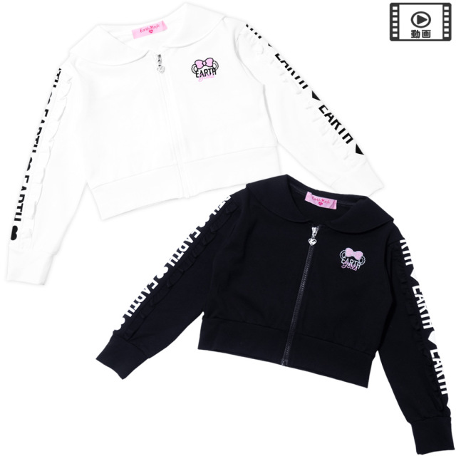 アースマジック EARTHMAGIC マフィープリントセーラージップジャケット シロ クロ