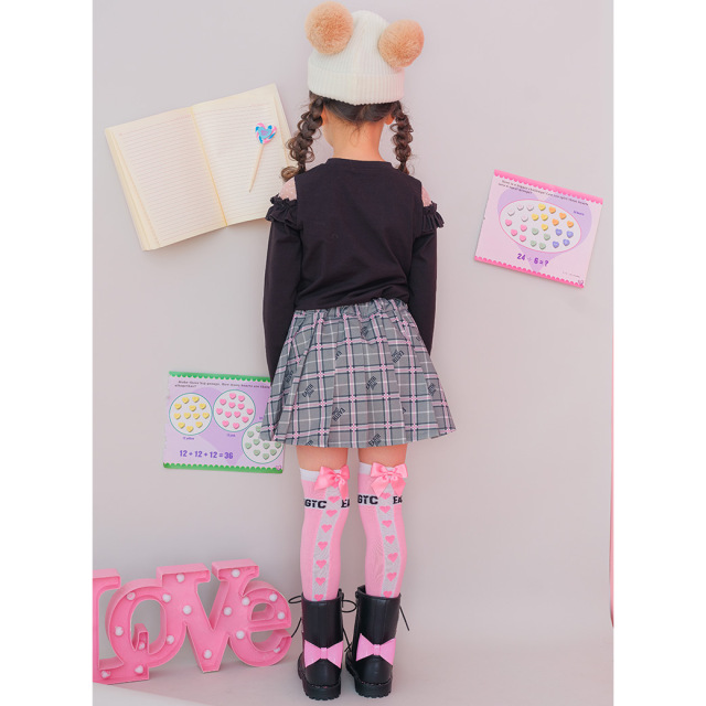 アースマジック EARTHMAGIC レースアップデザイン長袖Tシャツ クロ  