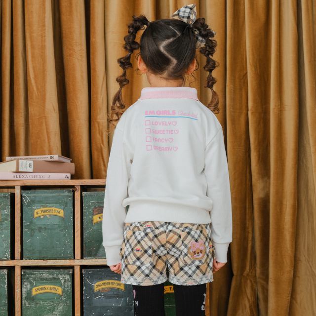 アースマジック　トレーナー アースマジック EARTHMAGIC セーラーカラー裏毛トレーナー シロ