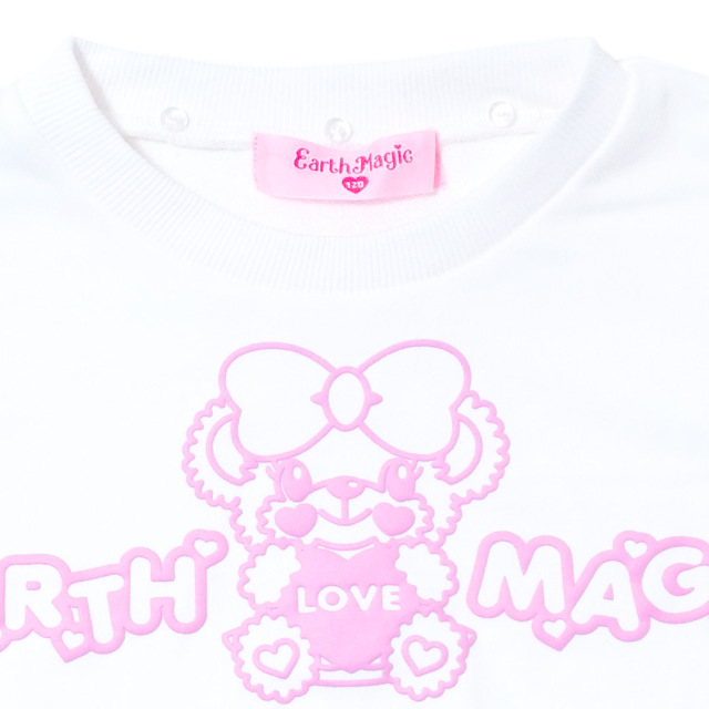 アースマジック アースマジック EARTHMAGIC 襟付き発泡プリントトレーナー オフシロ