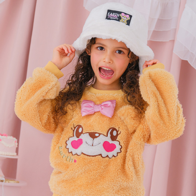 アースマジック EARTHMAGIC フェイクファーバケットハット シロ クロ  