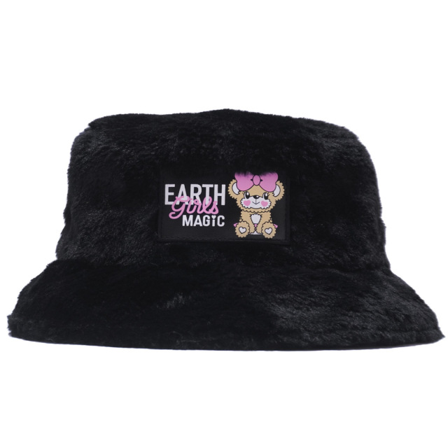アースマジック EARTHMAGIC フェイクファーバケットハット シロ クロ ペールピンク マフィー 帽子 2023秋冬