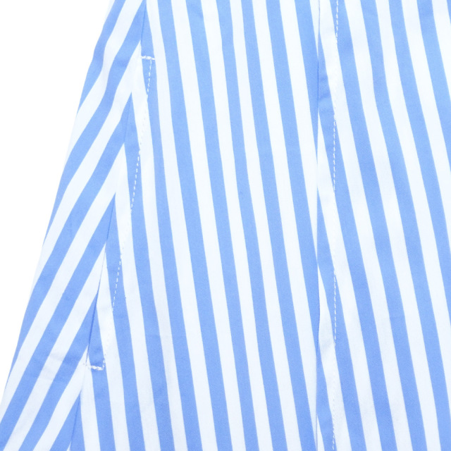 アースマジック EARTHMAGIC ネクタイ付ストライプワンピース ピンク サックス マフィー 半袖 2024春