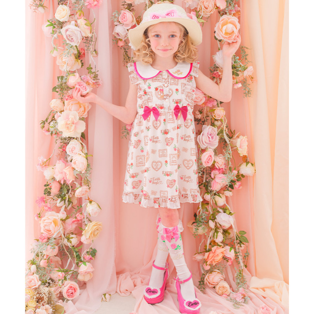 28600円 新品ストロベリーフィールズ 花柄 シフォン ワンピース ピンク 28600円 新品ストロベリーフィールズ 花柄 シフォン ワンピース