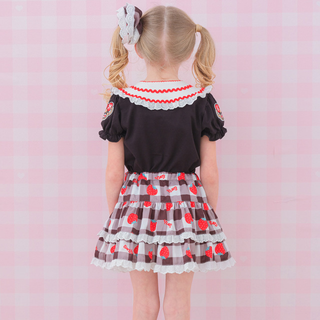 ストロベリーギンガムチェック柄スカート(インナーパンツ付) 