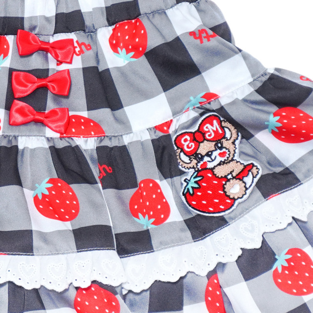ストロベリーギンガムチェック柄スカート(インナーパンツ付) 