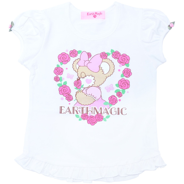 ローズ＆マフィープリントTシャツ
