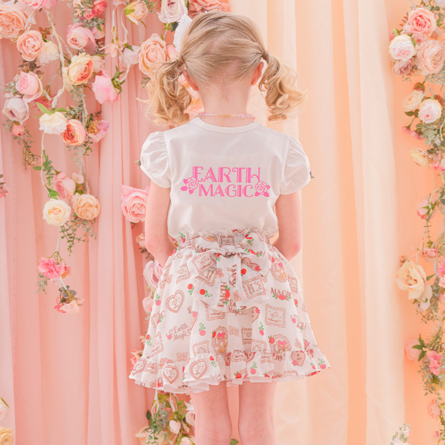 ローズ＆マフィープリントTシャツ 