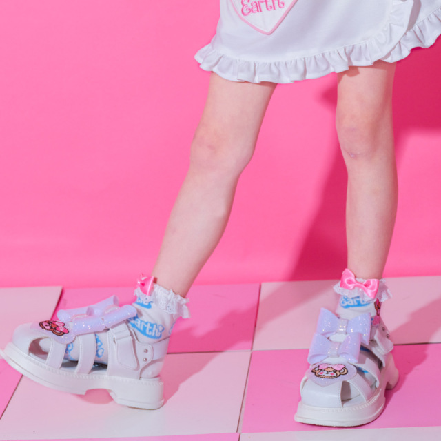 ロゴ総柄ショートソックス