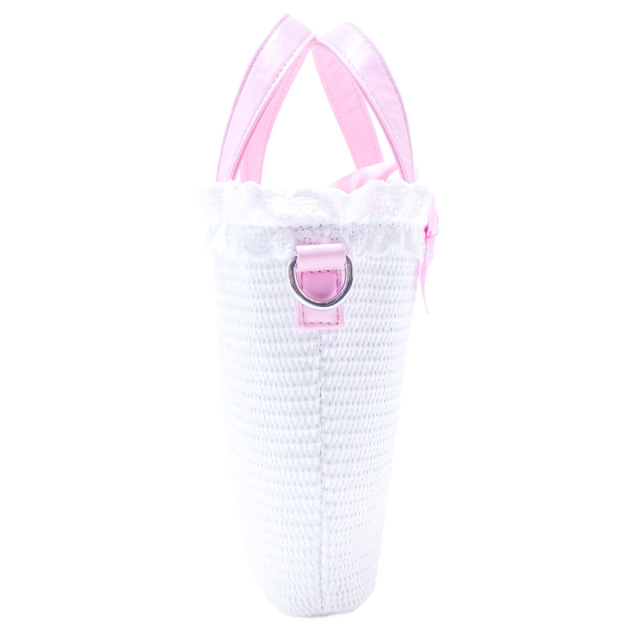 アースマジック EARTHMAGIC ギンガムチェック巾着付き2wayカゴバッグ シロ マフィー ショルダーバッグ 2024春